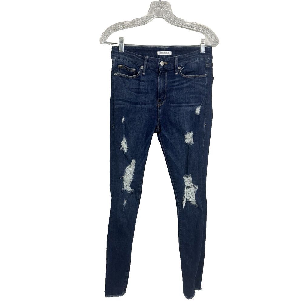 Good American Good Legs Women's Size 6 28 Black Skinny Jeans Stretch